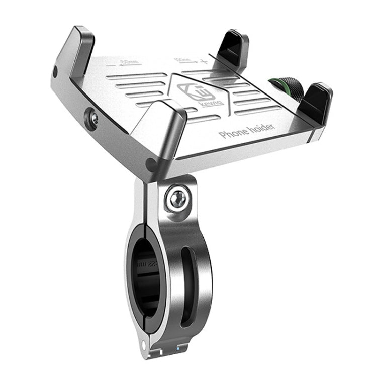 Kewig M7 Bicycle 4 Claws Aluminum Navigational Bracket Outdoor Cycling Cell Phone Holder(Silver)