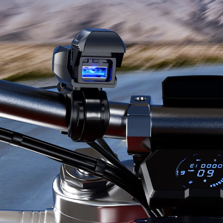 Kewig Motorcycle Phone Charger Outdoor Riding Fast Charging Waterproof USB Charging Stand, Model: B10-A