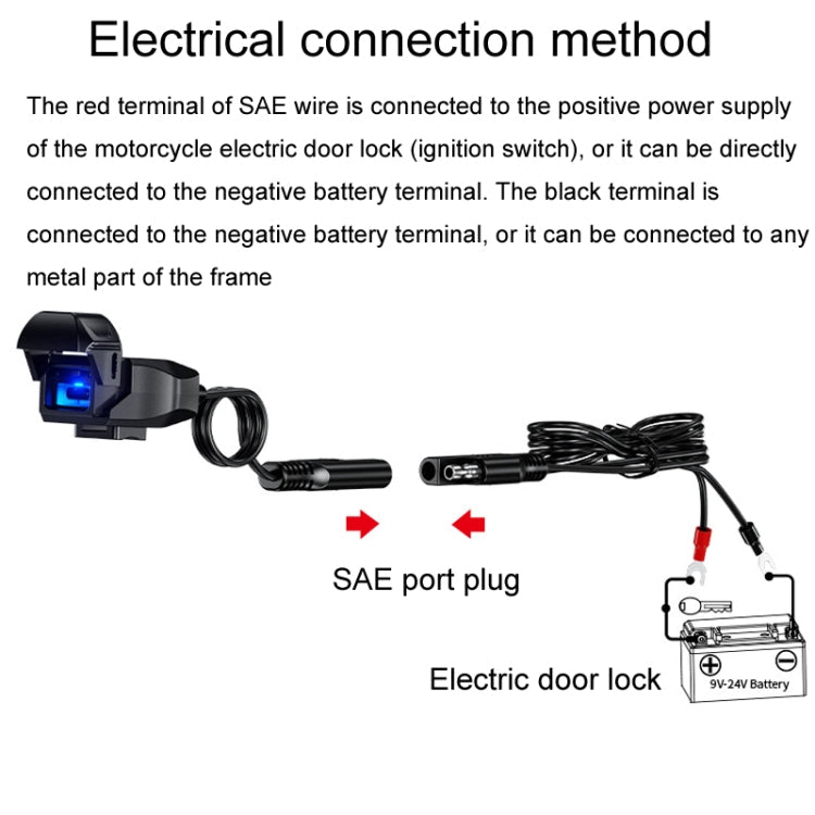 Kewig Motorcycle Phone Charger Outdoor Riding Fast Charging Waterproof USB Charging Stand, Model: B10-A