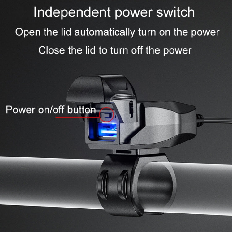 Kewig Motorcycle Phone Charger Outdoor Riding Fast Charging Waterproof USB Charging Stand, Model: B10-A