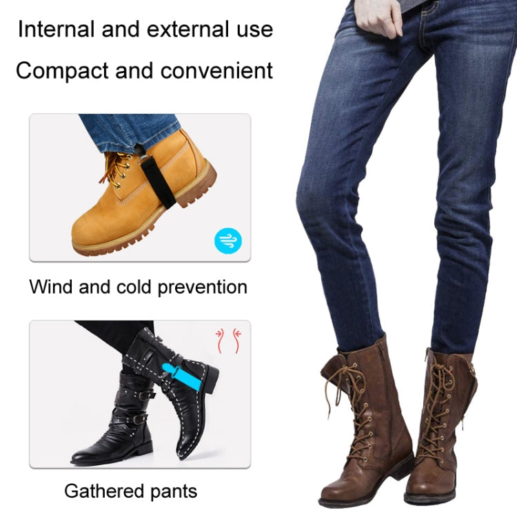 1pair Motorcycle Pant Leg Holder Multifunctional Portable Outdoor Riding Windproof Clip(Black)