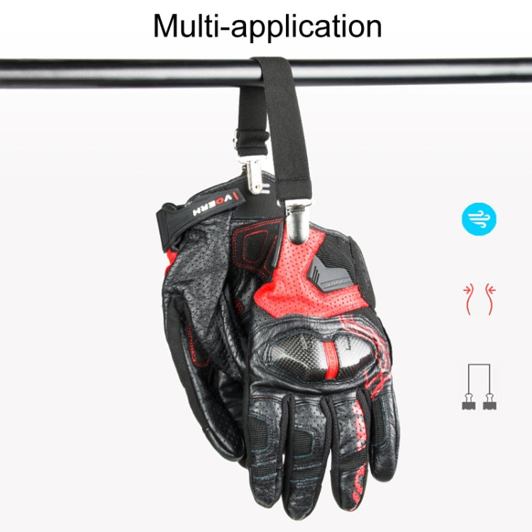 1pair Motorcycle Pant Leg Holder Multifunctional Portable Outdoor Riding Windproof Clip(Black)