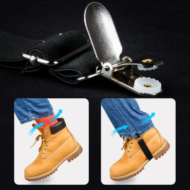 1pair Motorcycle Pant Leg Holder Multifunctional Portable Outdoor Riding Windproof Clip(Black)
