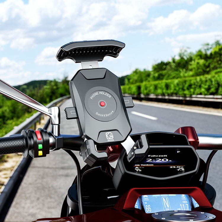 Kewig Motorcycle Heightened Navigation Bracket Outdoor Riding Anti-Theft Cell Phone Holder, Model: M14-C3