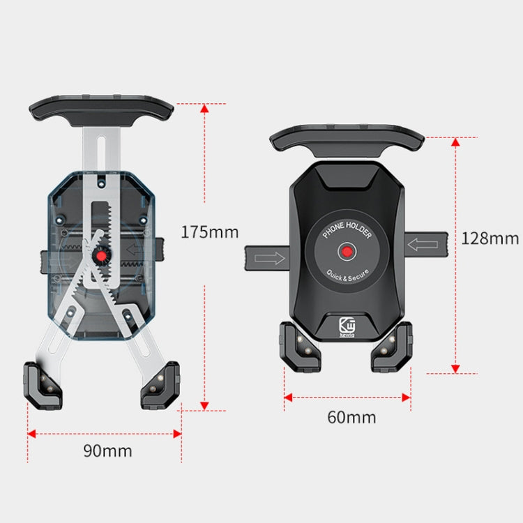 Kewig Motorcycle Heightened Navigation Bracket Outdoor Riding Anti-Theft Cell Phone Holder, Model: M14-C3