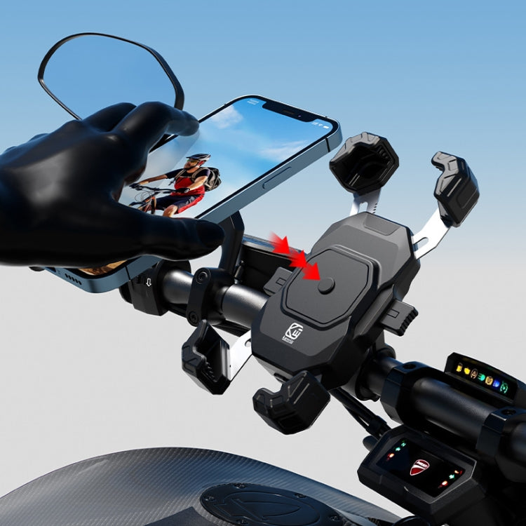 Kewig Motorcycle Navigation Phone Holder Outdoor Riding Charging Bracket, Model: M11-G2-A3