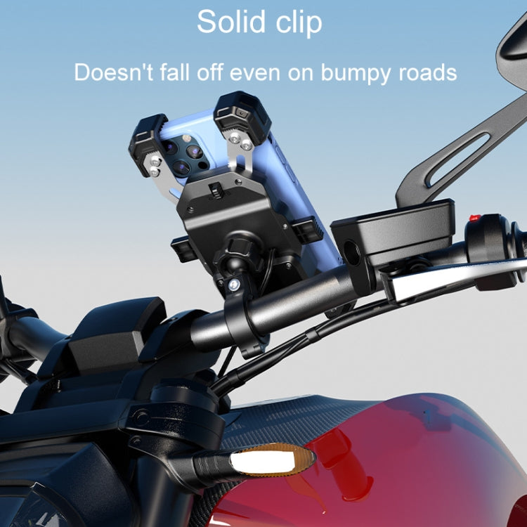 Kewig Motorcycle Navigation Phone Holder Outdoor Riding Charging Bracket, Model: M11-G2-A3