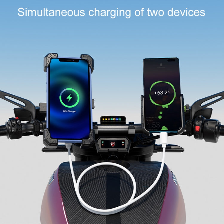 Kewig Motorcycle Navigation Phone Holder Outdoor Riding Charging Bracket, Model: M11-G2-A3