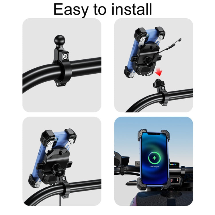Kewig Motorcycle Navigation Phone Holder Outdoor Riding Charging Bracket, Model: M11-G2-A3