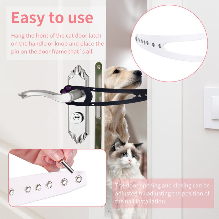 31 x 7cm Pet Entry And Exit Fence Cats And Dogs No-Punch Fixed Bracket Latch(Pink)
