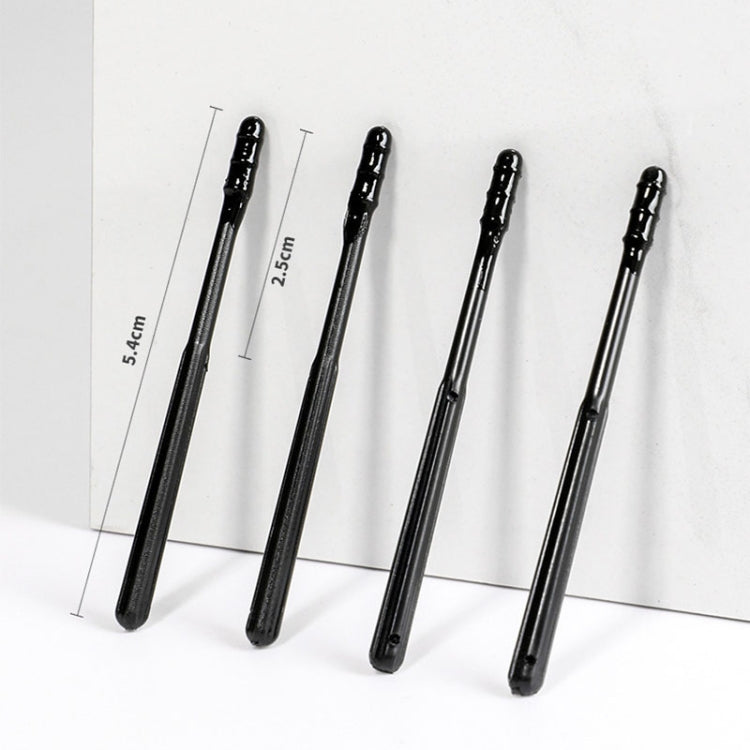 20pcs /box Spiral Sticky Ear Cleaning Cotton Swab Disposable Ear Cleaning Spoon(Black)