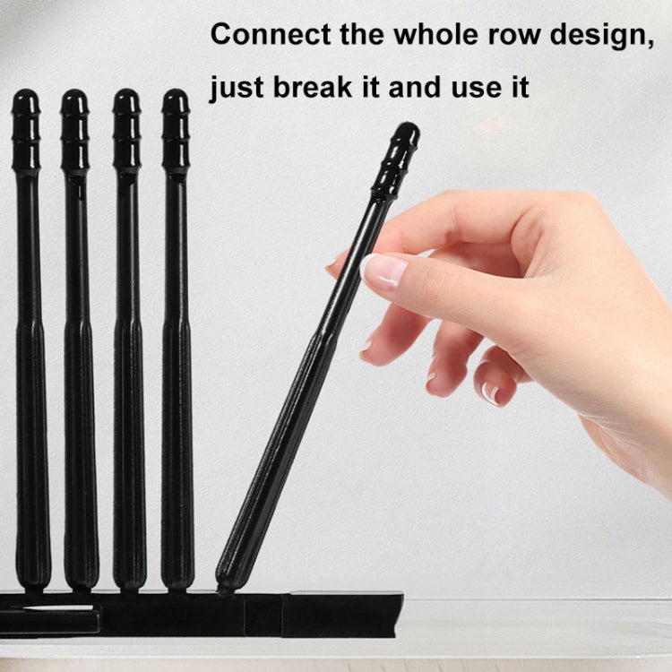 20pcs /box Spiral Sticky Ear Cleaning Cotton Swab Disposable Ear Cleaning Spoon(Black)