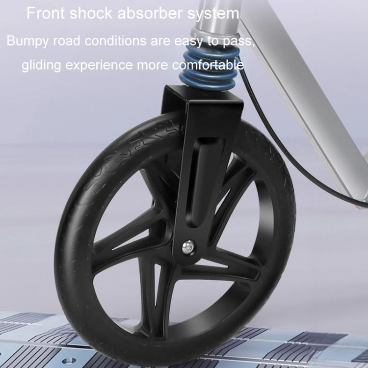 Adult Scooter Two-wheel Mobility Scooter Double Wing Pedal Bike, Model: Standard Silver