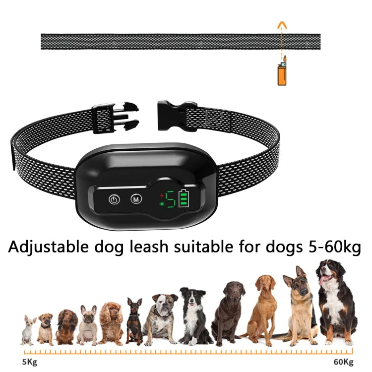 Anti-False Triggering Dog Bark Collar Waterproof Bark Stopper with 5 Adjustable Sensitivity(Black)