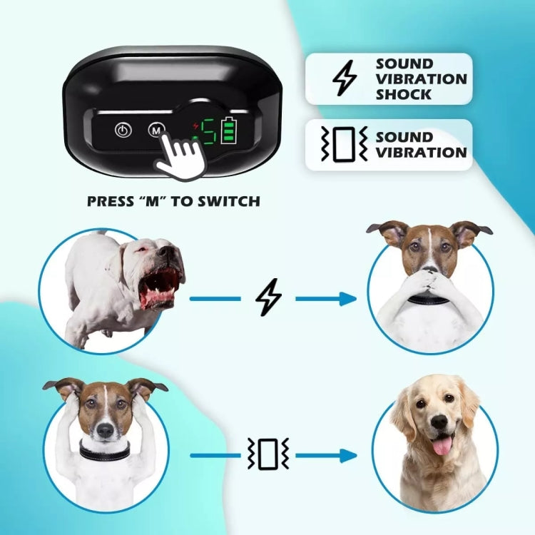 Anti-False Triggering Dog Bark Collar Waterproof Bark Stopper with 5 Adjustable Sensitivity(White)