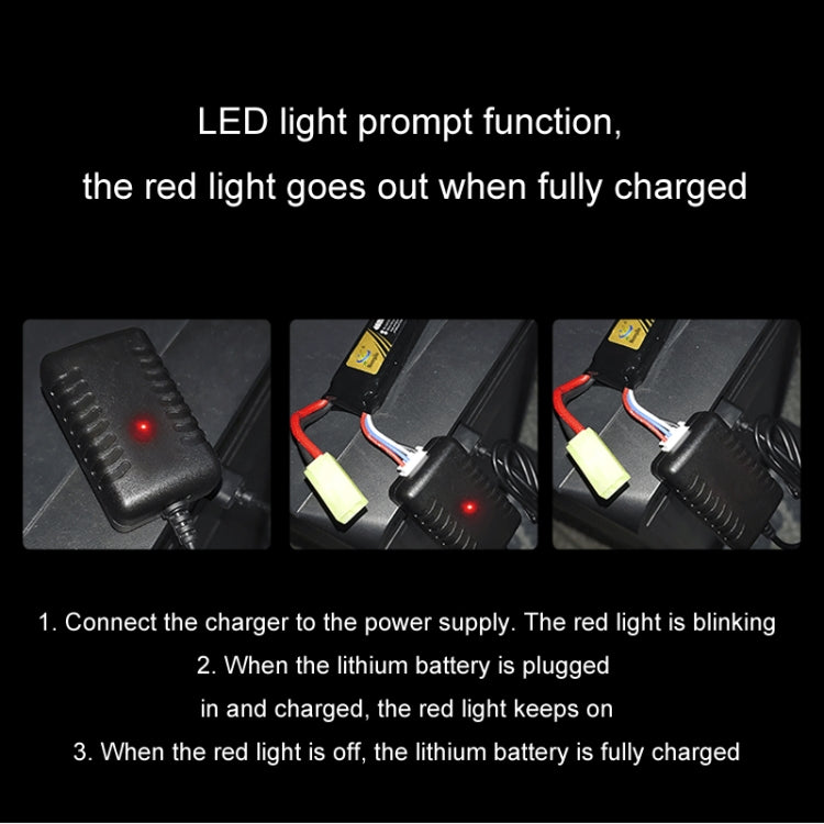 11.1V 2A 3S Output Protection Lithium Battery USB Charger With Light(XH/4P Plug)