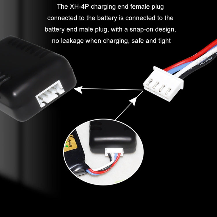 11.1V 2A 3S Output Protection Lithium Battery USB Charger With Light(XH/4P Plug)