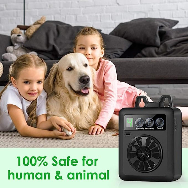 K6 Digital Display Intelligent Ultrasonic Barking Control Device Dog Training Device Repellent Device(Black)