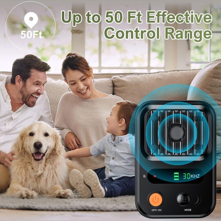 UltrasonicAnti Barking Devices Color Screen Auto Dog Bark Deterrent Devices with 3 Levels(Black)