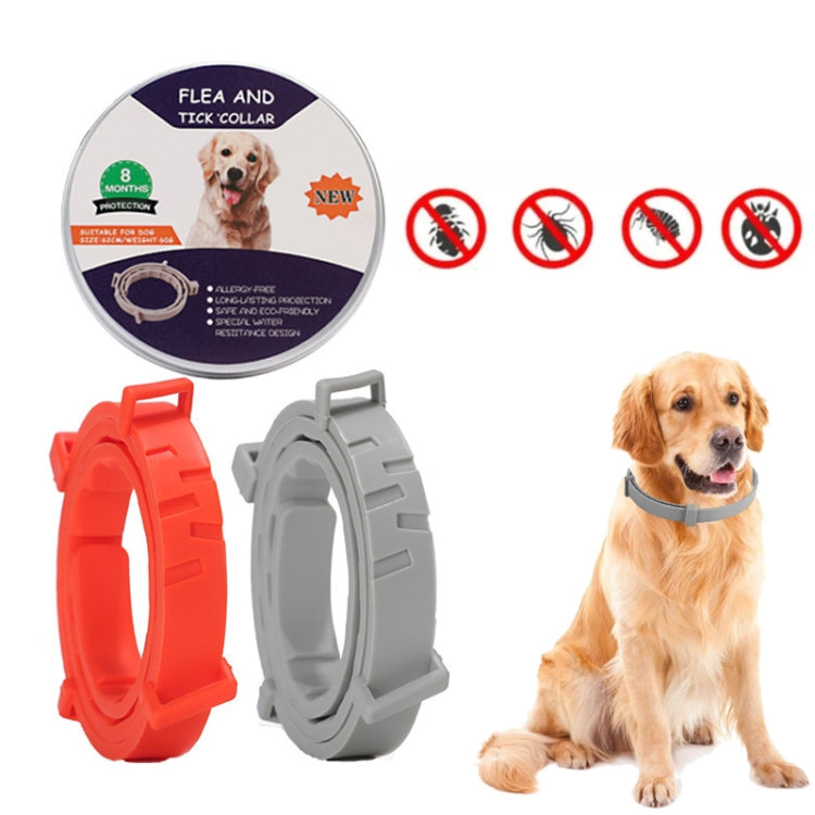 Flea and Tick Collar for Dogs Cats With Aluminum Case, Size: 38cm Blue