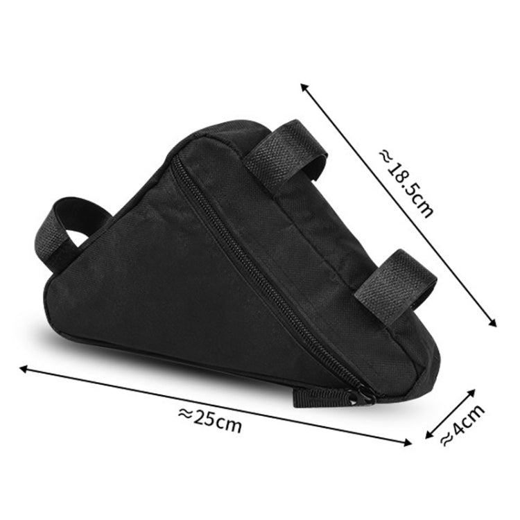 Large Capacity Bicycle Saddle Bag Outdoor Riding Triangle Toolkit(All Black)