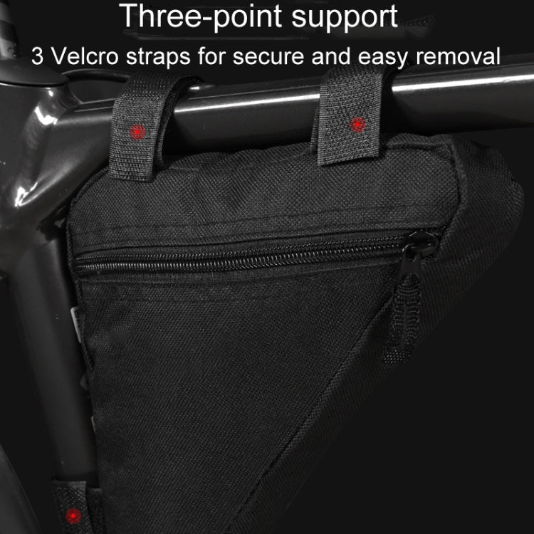 Large Capacity Bicycle Saddle Bag Outdoor Riding Triangle Toolkit(All Black)