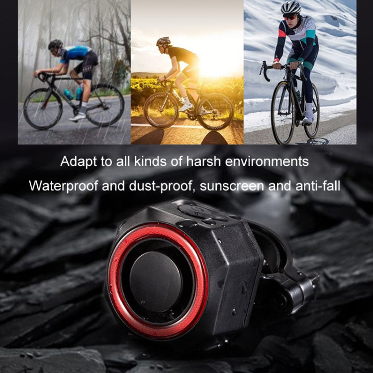 Bicycle Smart Taillight Anti-theft Alarm Brake Warning Light, Model: WL03C Set + Silicone Remote Control