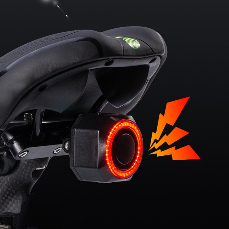 Bicycle Smart Taillight Anti-theft Alarm Brake Warning Light, Model: WL03C Set + Silicone Remote Control