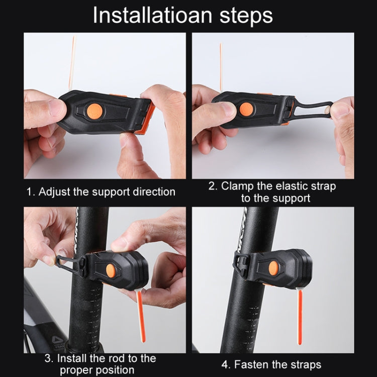 Bicycle Flowing Warning Tail Light Mountain Bike Night Riding Safety Indicator Light(Red Light)