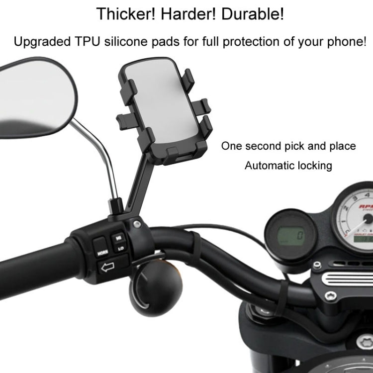 Mountain Road Bike Phone Holder Motorcycle Aluminum Alloy Riding Navigation Bracket, Model: Handlebar Model