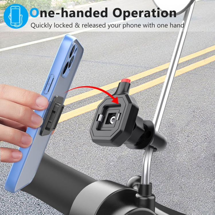 146A Bicycle Motorcycle Cell Phone Holder Rearview Mirror Handlebar Outdoor Riding Navigation Holder