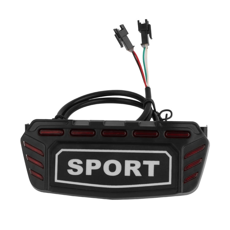 For KUGOO M5 AIMITE Electrical Scooter Rear Tail Light Brake Warning Lights(Black)