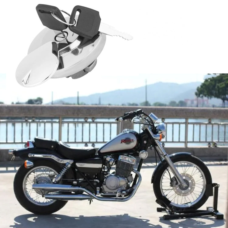Suitable for Honda CA250 Motorcycle Modified Fuel Tank Cap(Silver)