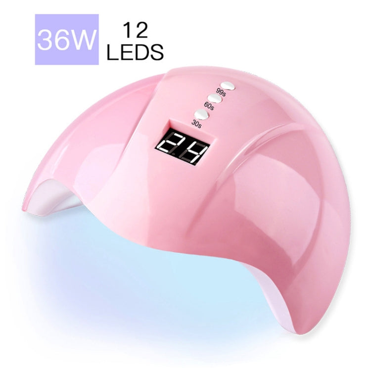 USB Plug-in Seashell Nail Lamp Mini UV Light Therapy Lamp Nail Polishers Stick Diamonds Tool Set(Rose Red)