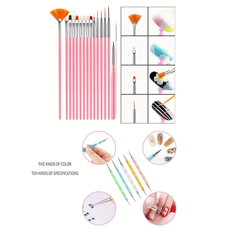 USB Plug-in Seashell Nail Lamp Mini UV Light Therapy Lamp Nail Polishers Stick Diamonds Tool Set(Rose Red)