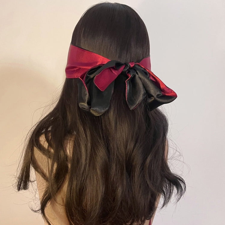 Ribbon Erotic Eye Mask Bondage Tie Up Toys(Black)