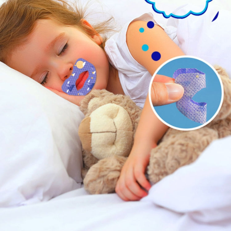 30pcs /Box Fawnmum Mouth Breathing Patch Night Stop Snoring Patch Anti-Snoring Closed Mouth Patch, Color: Adult Blue