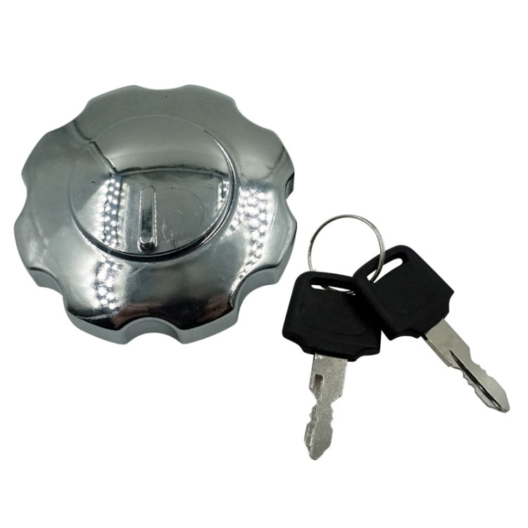For CG125 Motorcycle and Electric Vehicle Fuel Tank Cap Lock(Silver)