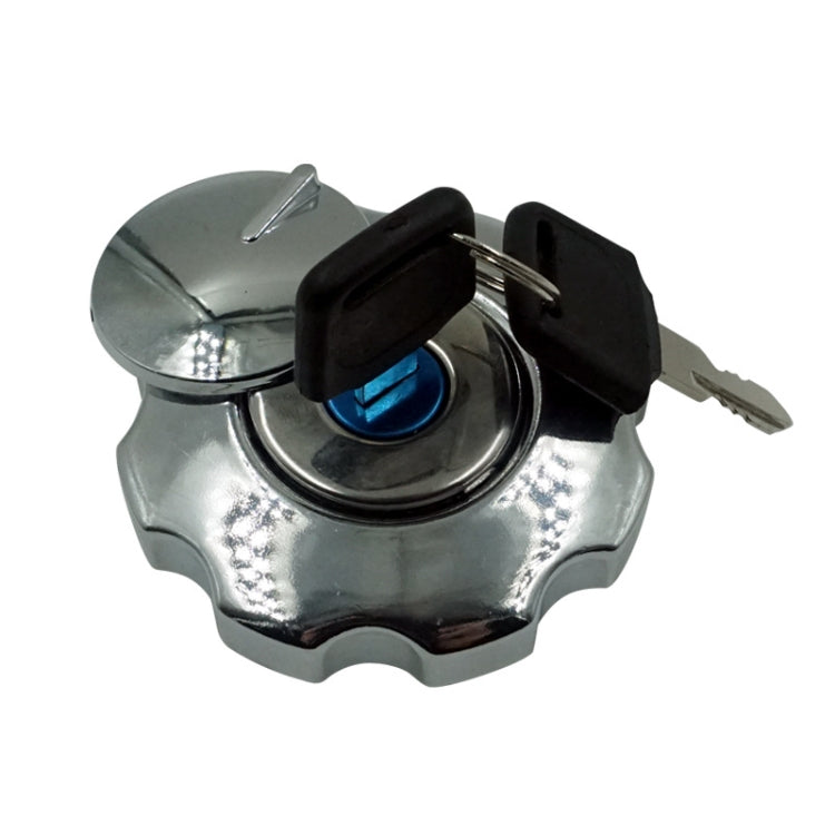For CG125 Motorcycle and Electric Vehicle Fuel Tank Cap Lock(Silver)