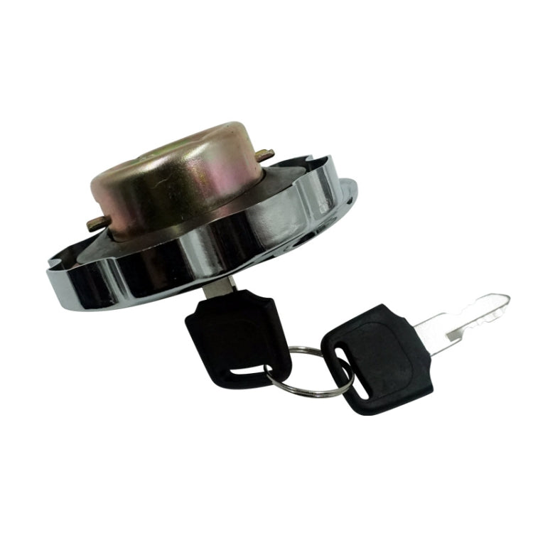 For CG125 Motorcycle and Electric Vehicle Fuel Tank Cap Lock(Silver)