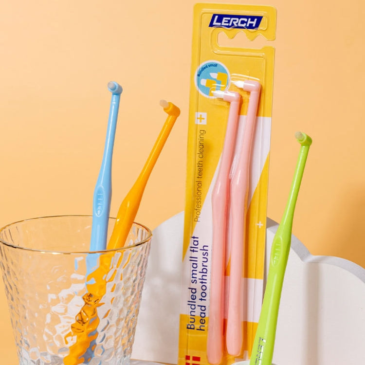 LERCH 2 In 1 Pointed + Rounded Orthodontic Teeth Cleaning Brush Pet Dental Crevice Brush(Color Random Delivery)