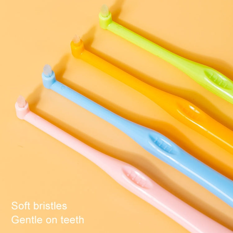 LERCH 2 In 1 Pointed + Rounded Orthodontic Teeth Cleaning Brush Pet Dental Crevice Brush(Color Random Delivery)