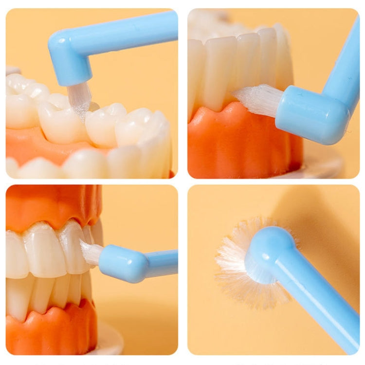 LERCH 2 In 1 Pointed + Rounded Orthodontic Teeth Cleaning Brush Pet Dental Crevice Brush(Color Random Delivery)