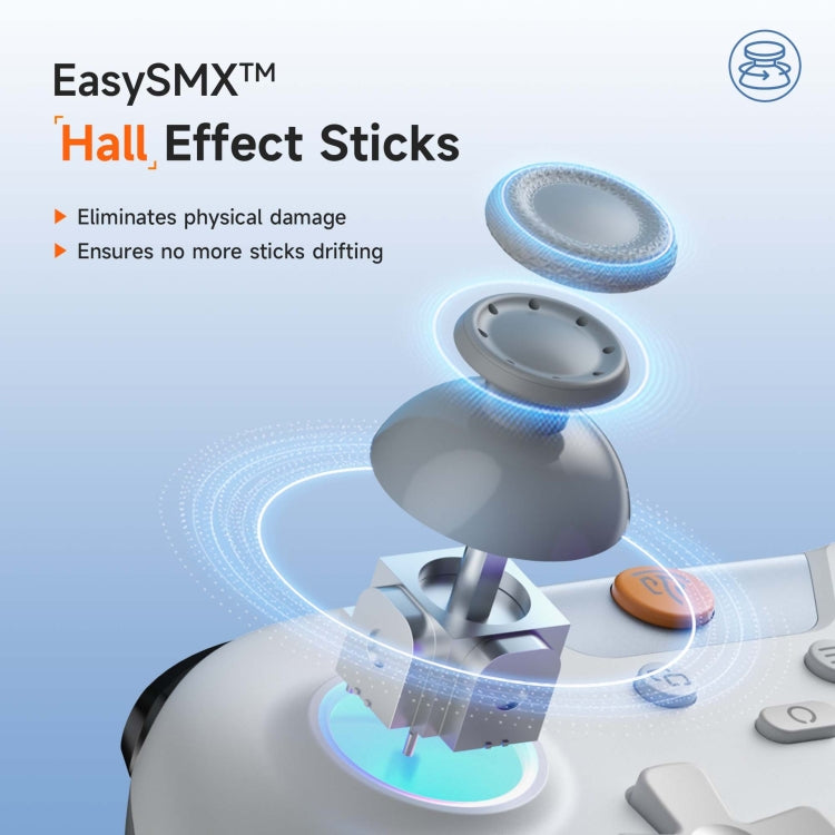 EasySMX X05 Wireless Gamepad Hall RGB Effect Controller For PC / Phone / Switch / Steam Deck(Green)