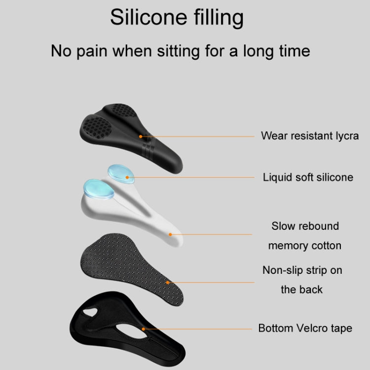 ESLNF Mountain Bike Saddle Cover Cycling Shock Absorbing Saddle Gear, Style: Round Logo