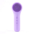 Sonic Waterproof Facial Cleansing Brush Rechargeable Hot Compress Face Scrubber Cleanser(Purple)