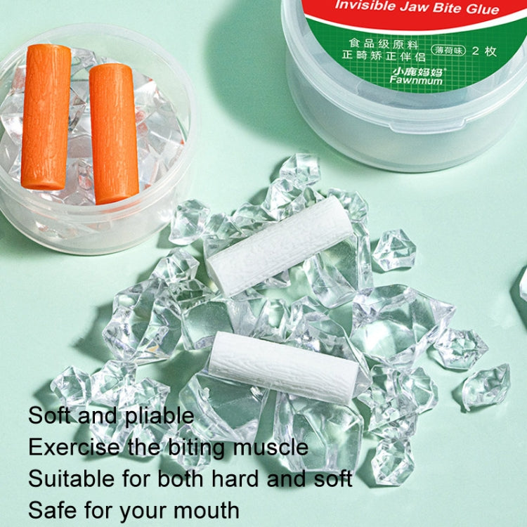 Fawnmum 2pcs /Box Handheld Hollow Cylinder Orthodontic Bite Sticks(Original Flavor)