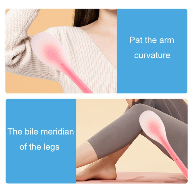 Meridian Points Gua Sha Patting Board Silicone Palm Massage Whacker, Style: Green 38cm