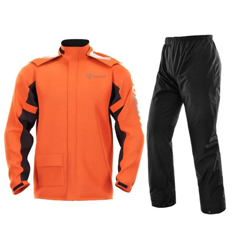 SULAITE Outdoor Motorcycle Riding Full Body Split Raincoat Suit, Size: L(Orange)