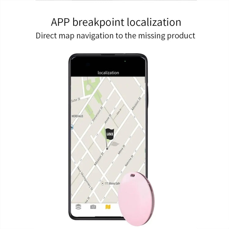 Mini Pet Smart Anti-lost Device Portable GPS Locator Bluetooth Tracker(Pink)